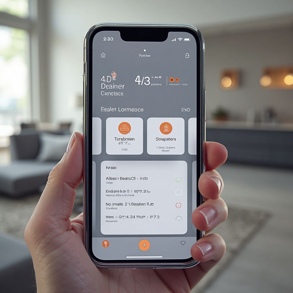Smart Home Control App Interface